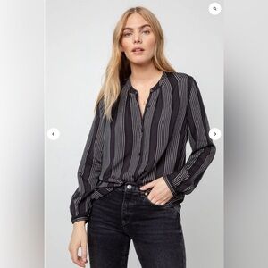 Rails Button Down Metallic Striped Shirt
